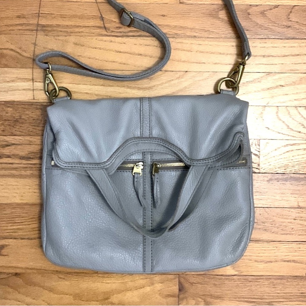 FOSSIL Leather Erin Foldover Tote